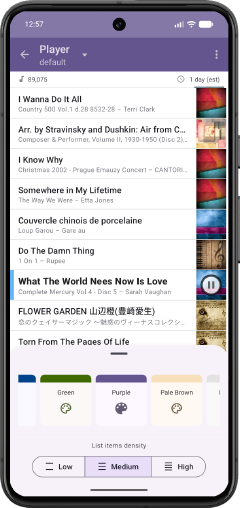 MAFA medium density list