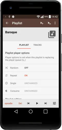 MAFA – Playlist player options