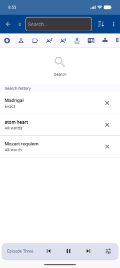 Search history